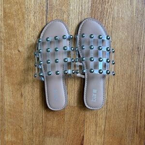 Bar III Nude Studded Women's Sandals